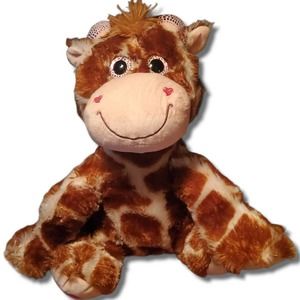 Inter-American Product Giraffe Unique Plush Stuffed Animal Glitter & Hearts